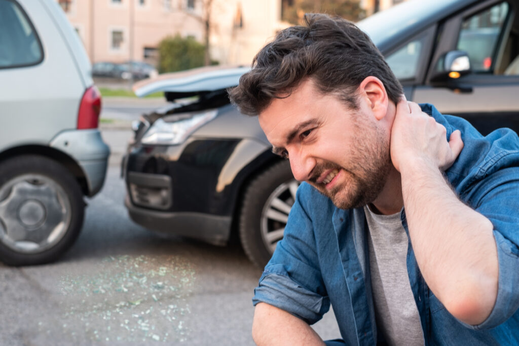 Injured person after a car accident - they may be able to seek damages