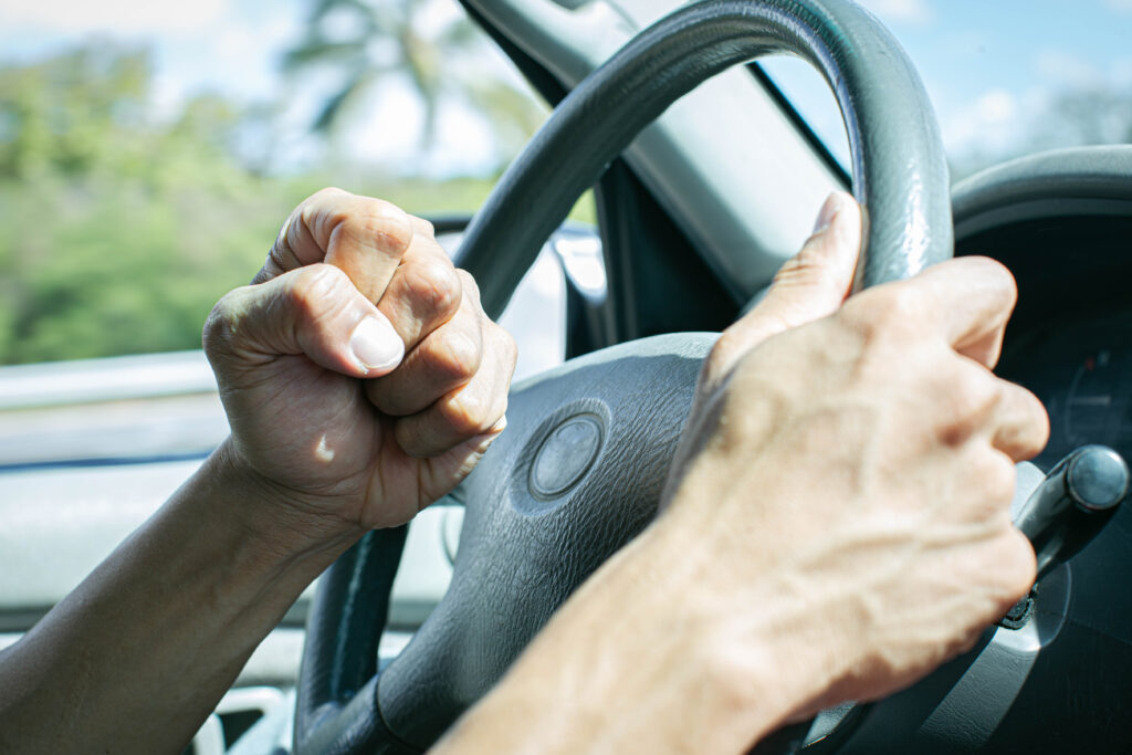 Road rage can increase the risk of a car accident