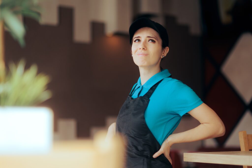 Fast Food employees may suffer injuries - such as a back injury