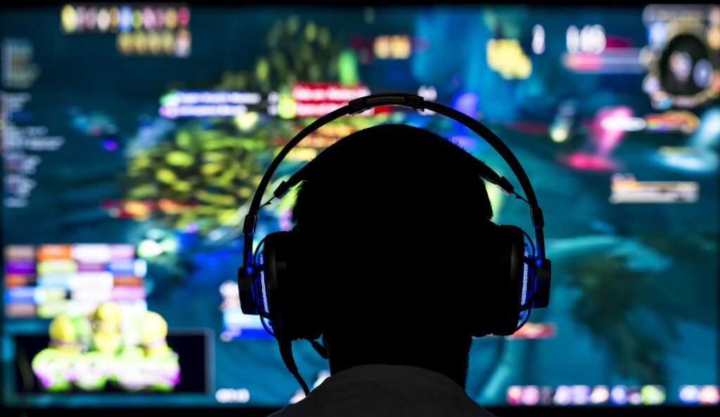 The Video Game Industry is growing - including players like this one in headphones