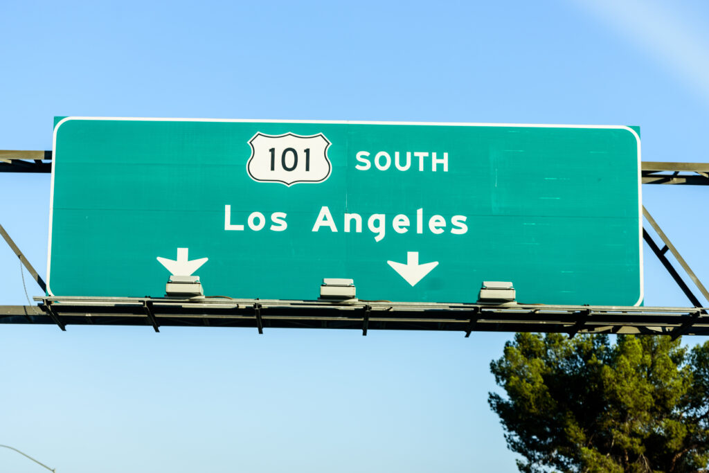 Entrance to the 101 freeway